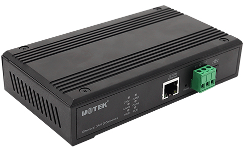 工業(yè)CAN-FD接口通訊轉換器_UT-6504-FD 以太網轉4口 CANFD轉換器